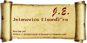 Jelenovics Eleonóra névjegykártya